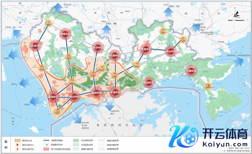 深圳城市空间结构计较图 图片起首：深圳市计较和当然资源局