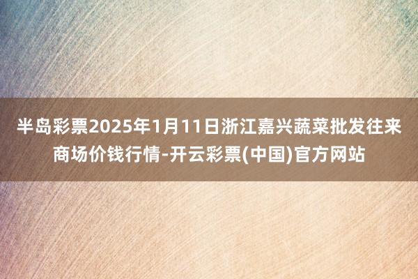 半岛彩票2025年1月11日浙江嘉兴蔬菜批发往来商场价钱行情-开云彩票(中国)官方网站